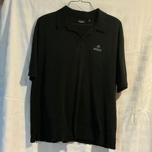 Men's Black Polo with Subtle Chest Logo